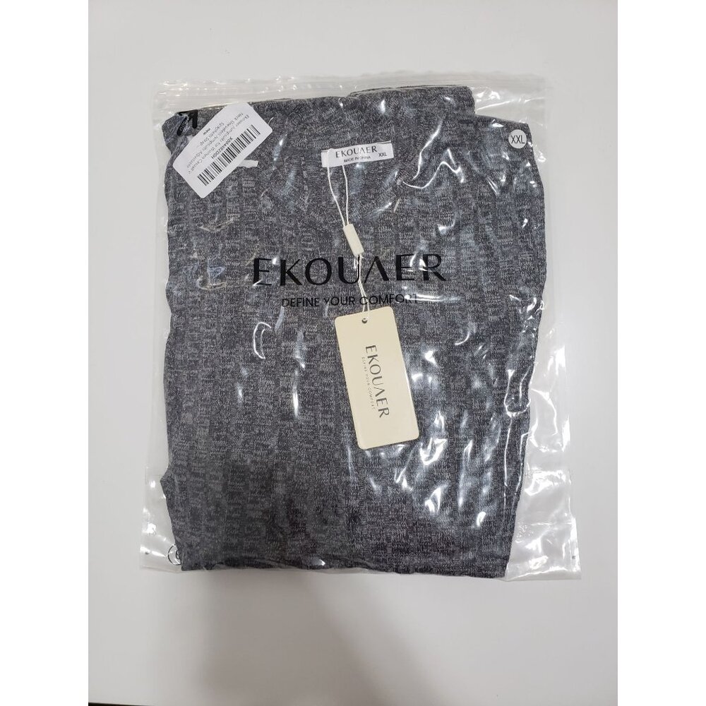 Ekouaer Spaghetti Strap Ribbed Overall Jumpsuit in Dark Gray - Size‎ XXL - Picture 2 of 10